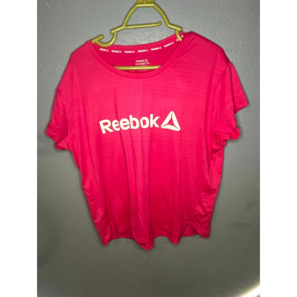 Reebok Shirt Womens Adult XXLarge Pink Athletic Graphic Spell Out Casual Ladies